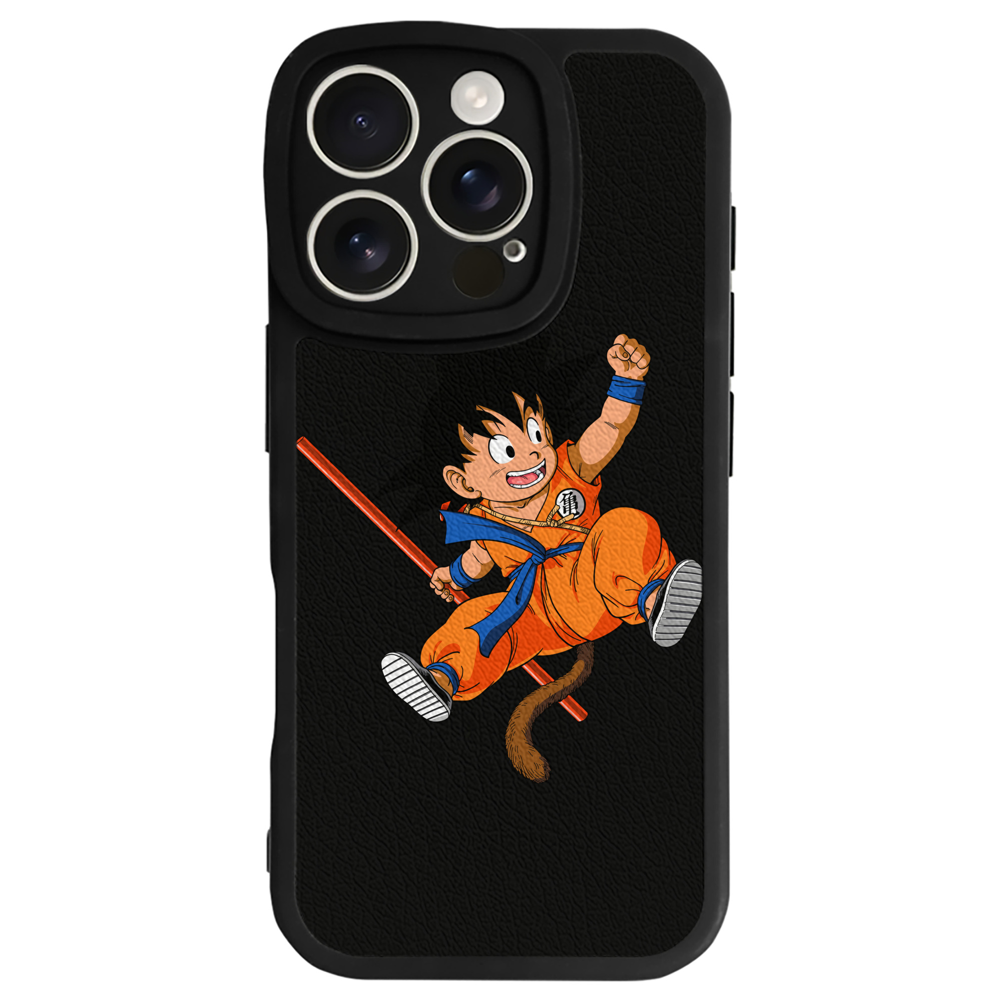 （画像用） ドラゴンボール 孫悟空（そん ごくう）Son Goku カカロット DRAGON BALL Kakarotto 【iPhone 16シリーズ対応】シリコンスマホケース（レザー調） 材質：シリコン
